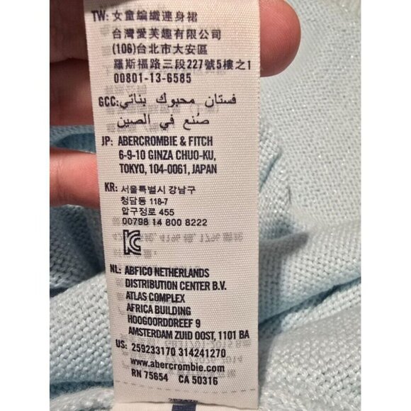 Abercrombie Kids Sweater Dress 13/14 Metallic Blue long Sleeve Pullover Casual - Picture 13 of 15